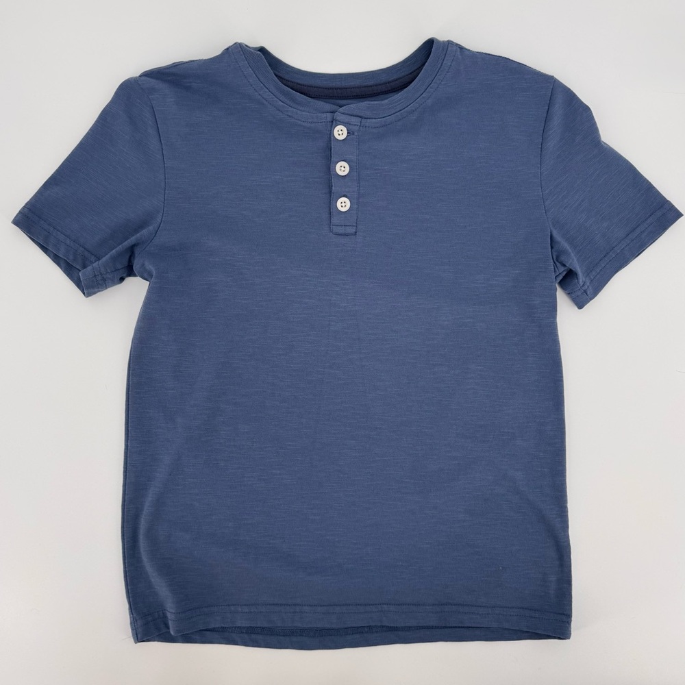 Sonoma Boys Short Sleeve Henley Shirt Blue Size Medium